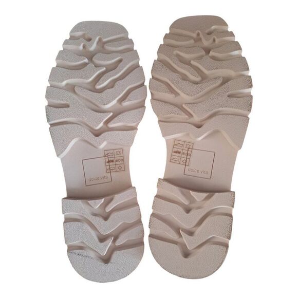 Dolce Vita Women's Suede Dune Tan Lug Loafers Elias Comfort Classic Chunky Sz 9 - Picture 7 of 8